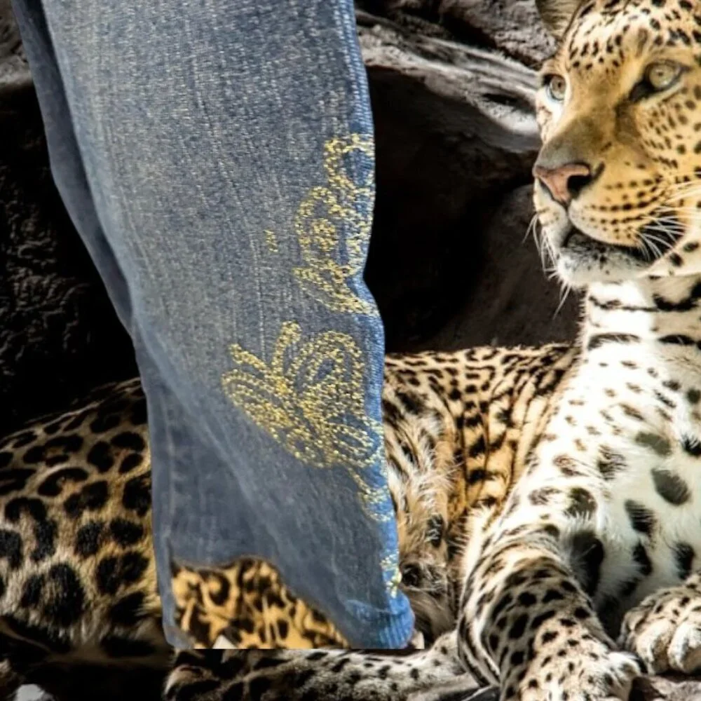 The Children's Place Leopard Ruffle Jeans